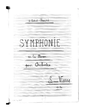 Symphonie en la mineur pour orchestre