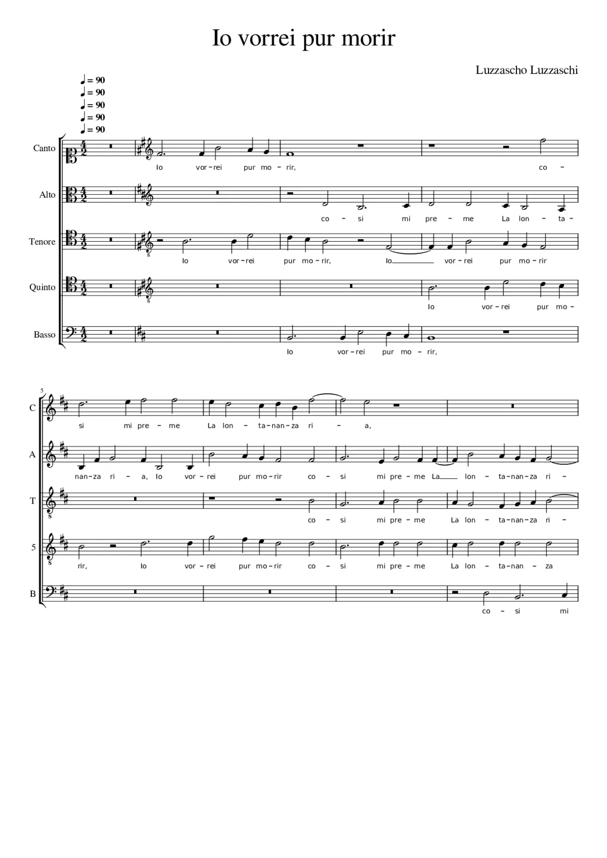 Io vorrei pur morir - Page 1