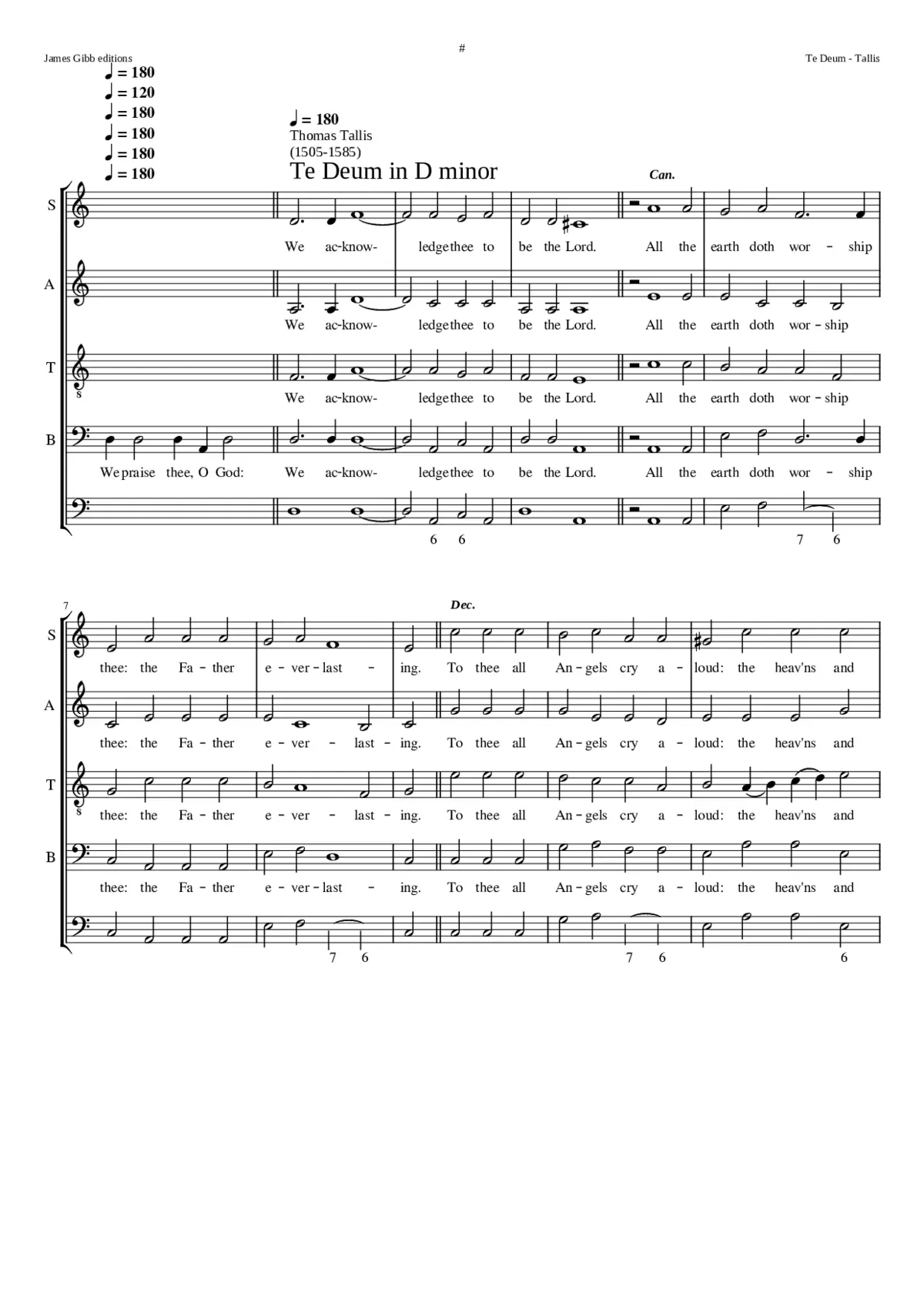 Te Deum in D minor - Page 1