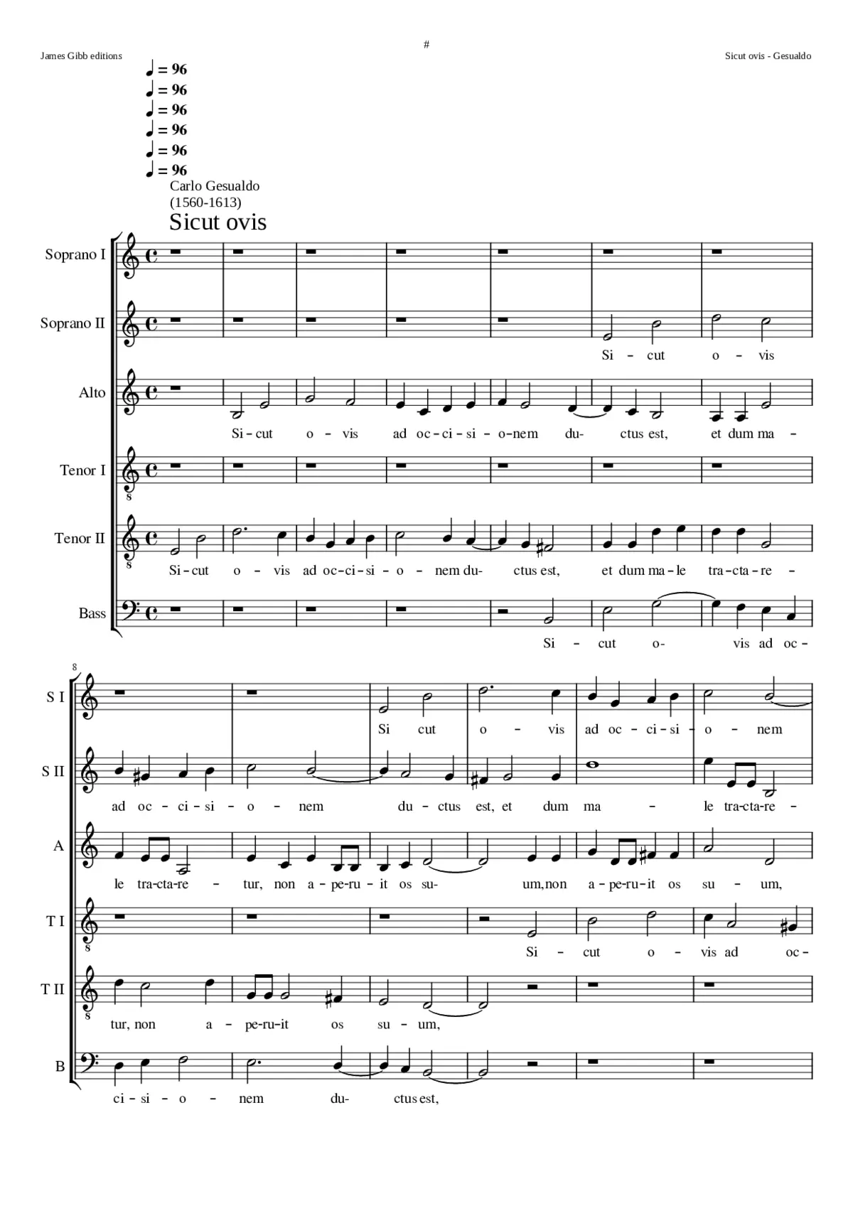 Sicut ovis ad occisionem - Page 1