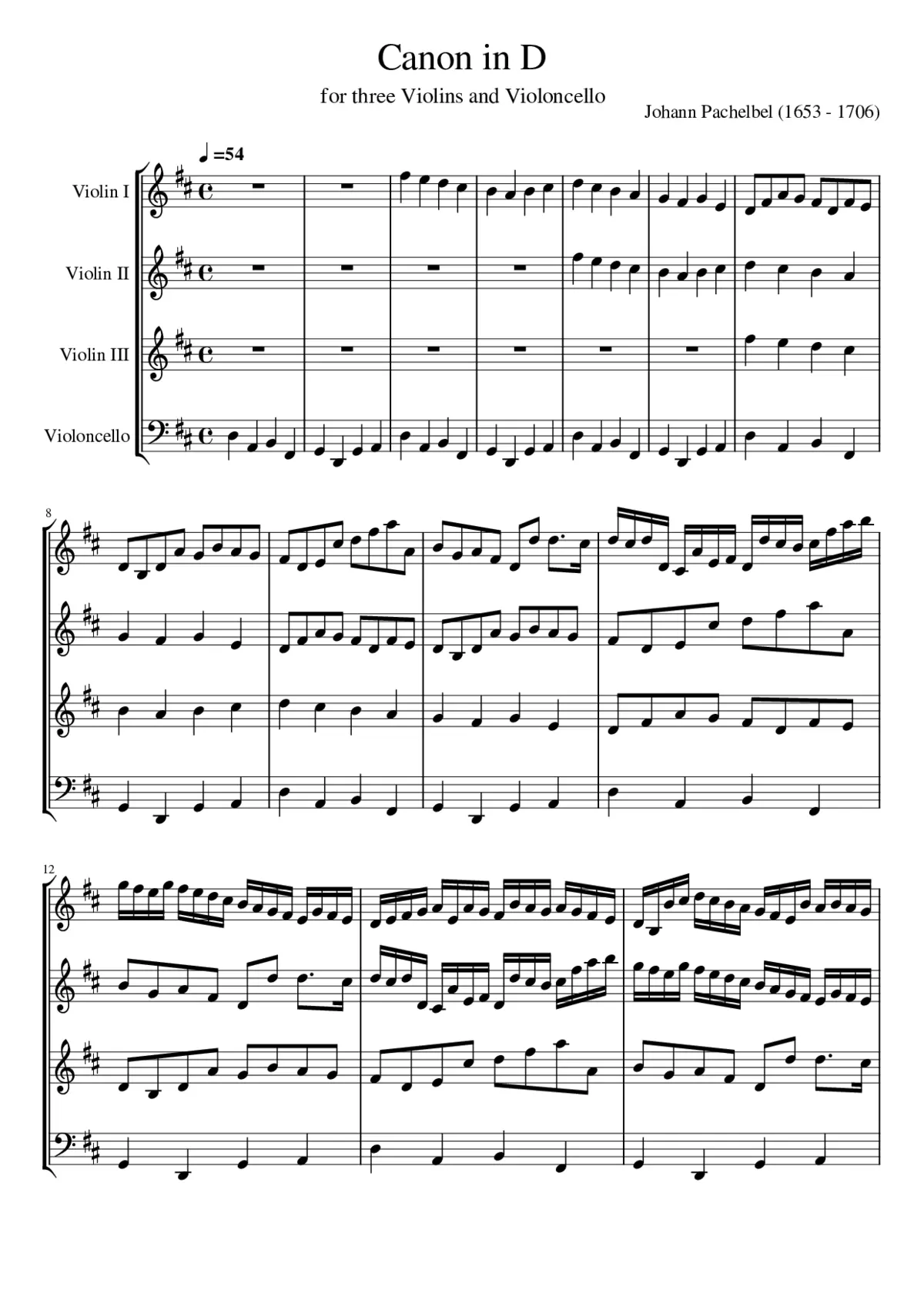 Canon in D - Page 1