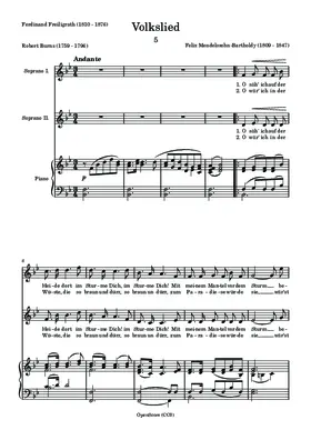 Volkslied, MWV J 10