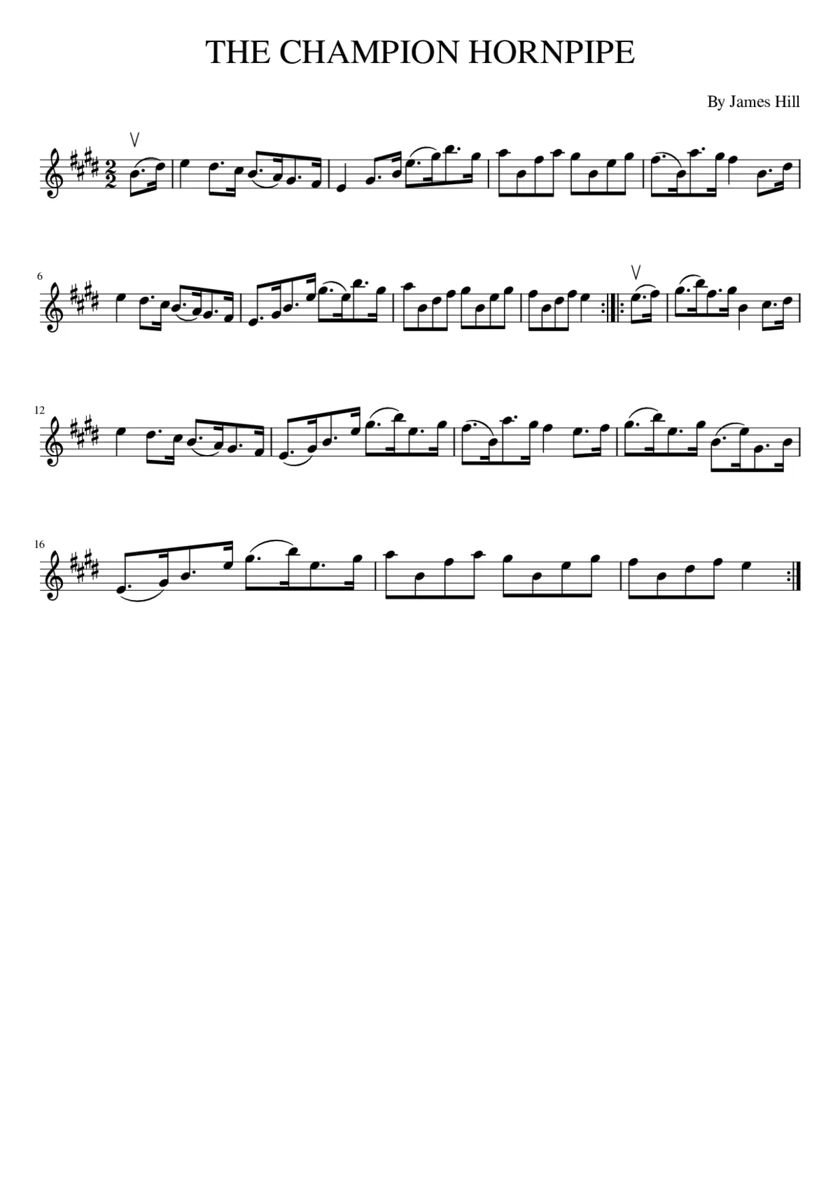 THE CHAMPION HORNPIPE - Page 1