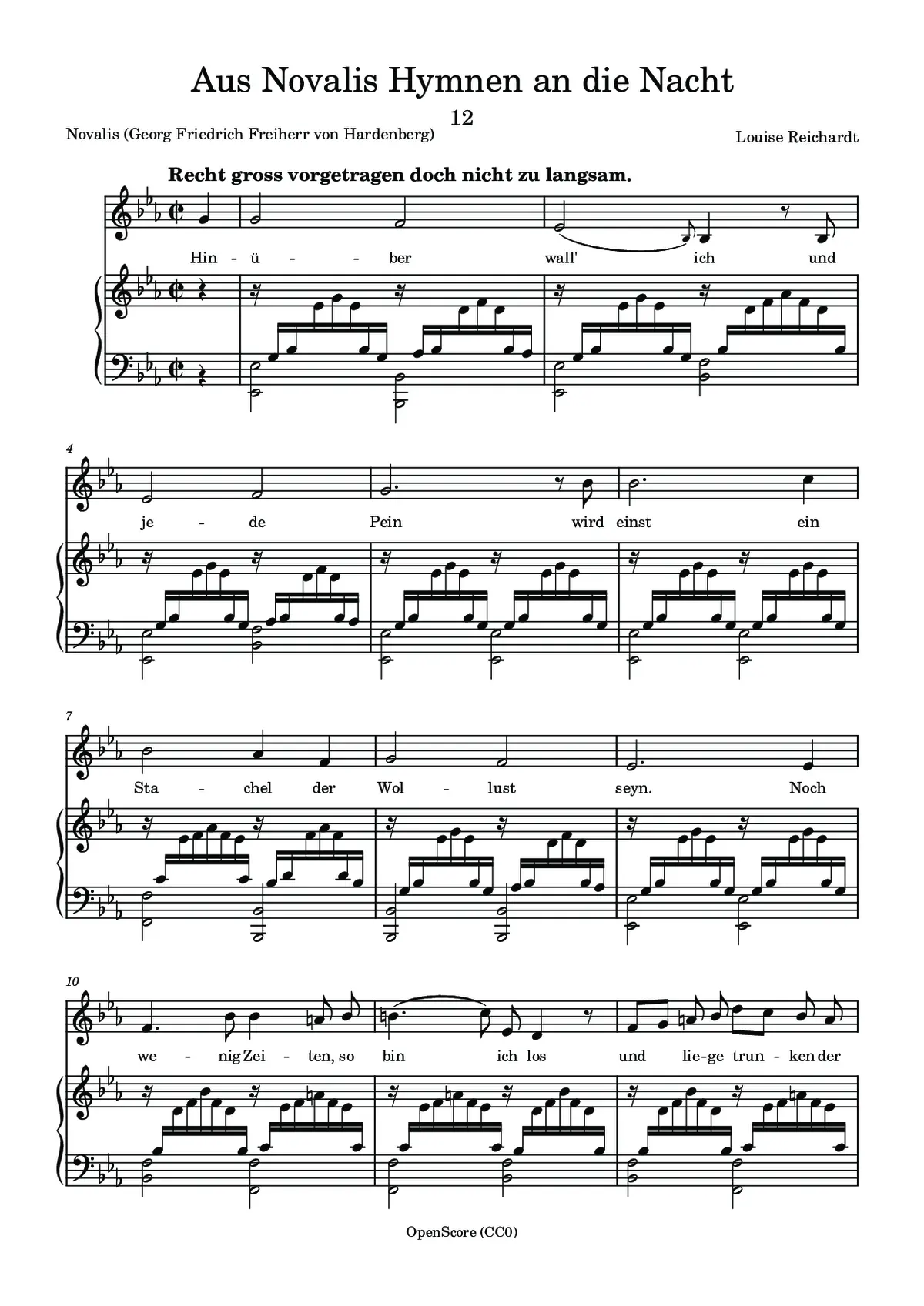 Aus Novalis Hymnen an die Nacht - Page 1