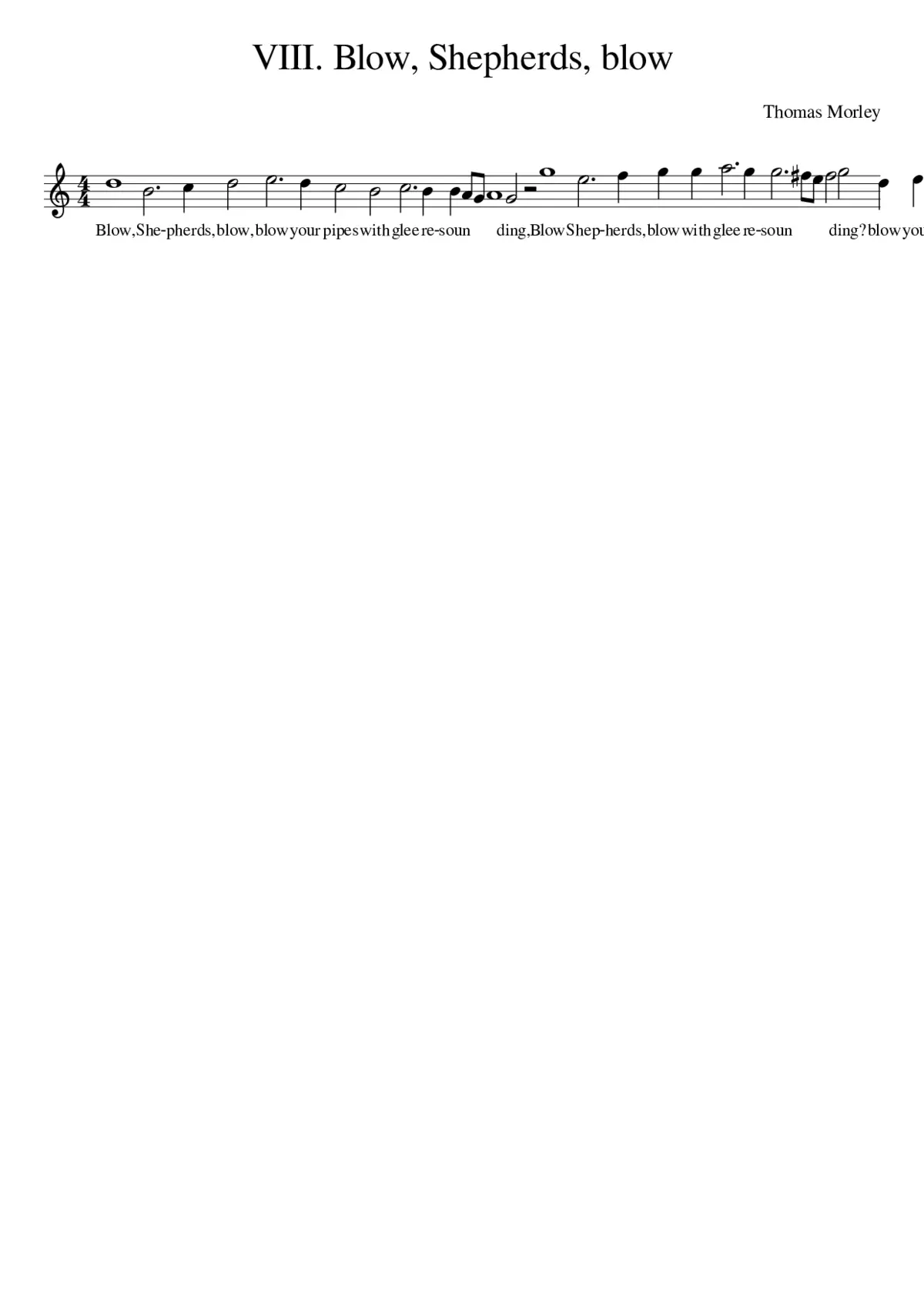VIII. Blow Shepherds blow - Page 1