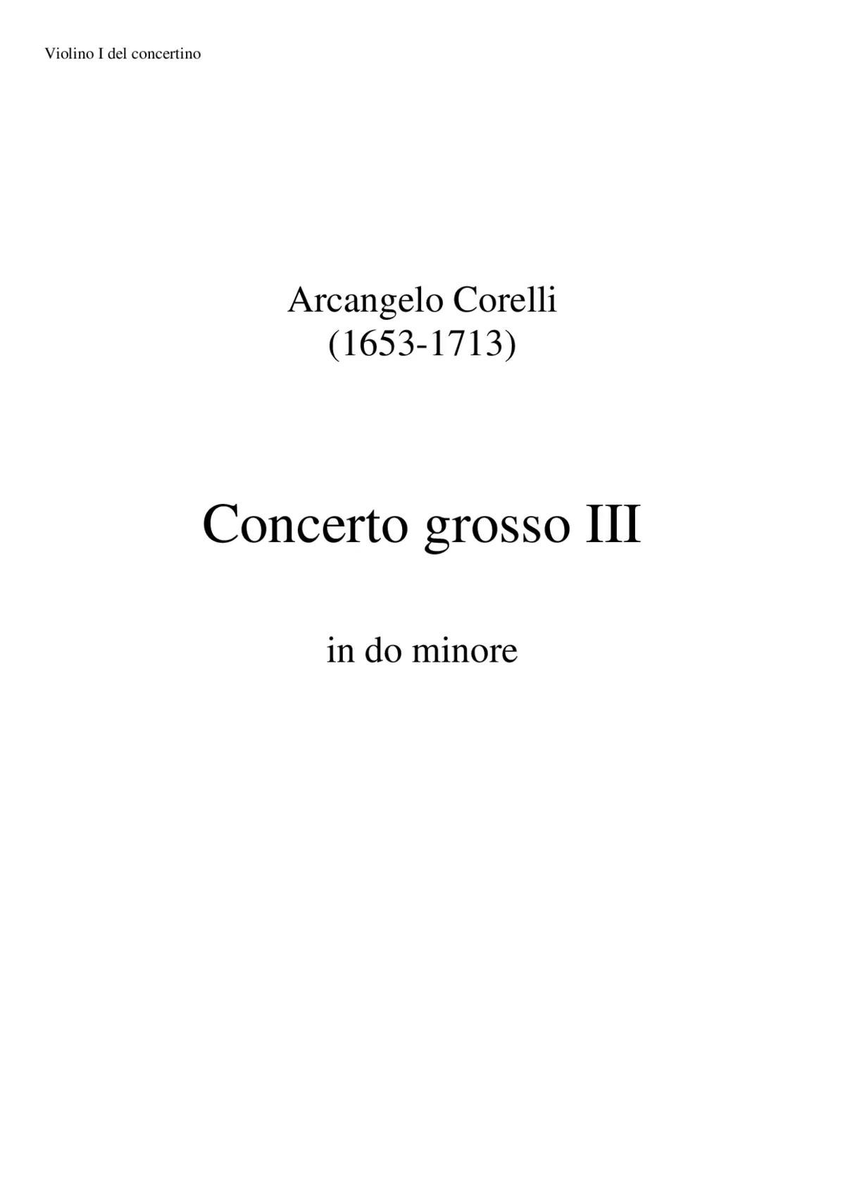 Concerto grosso in C minor - Page 1