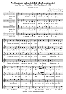 Amor' m'ha disfidat' alla bataglia