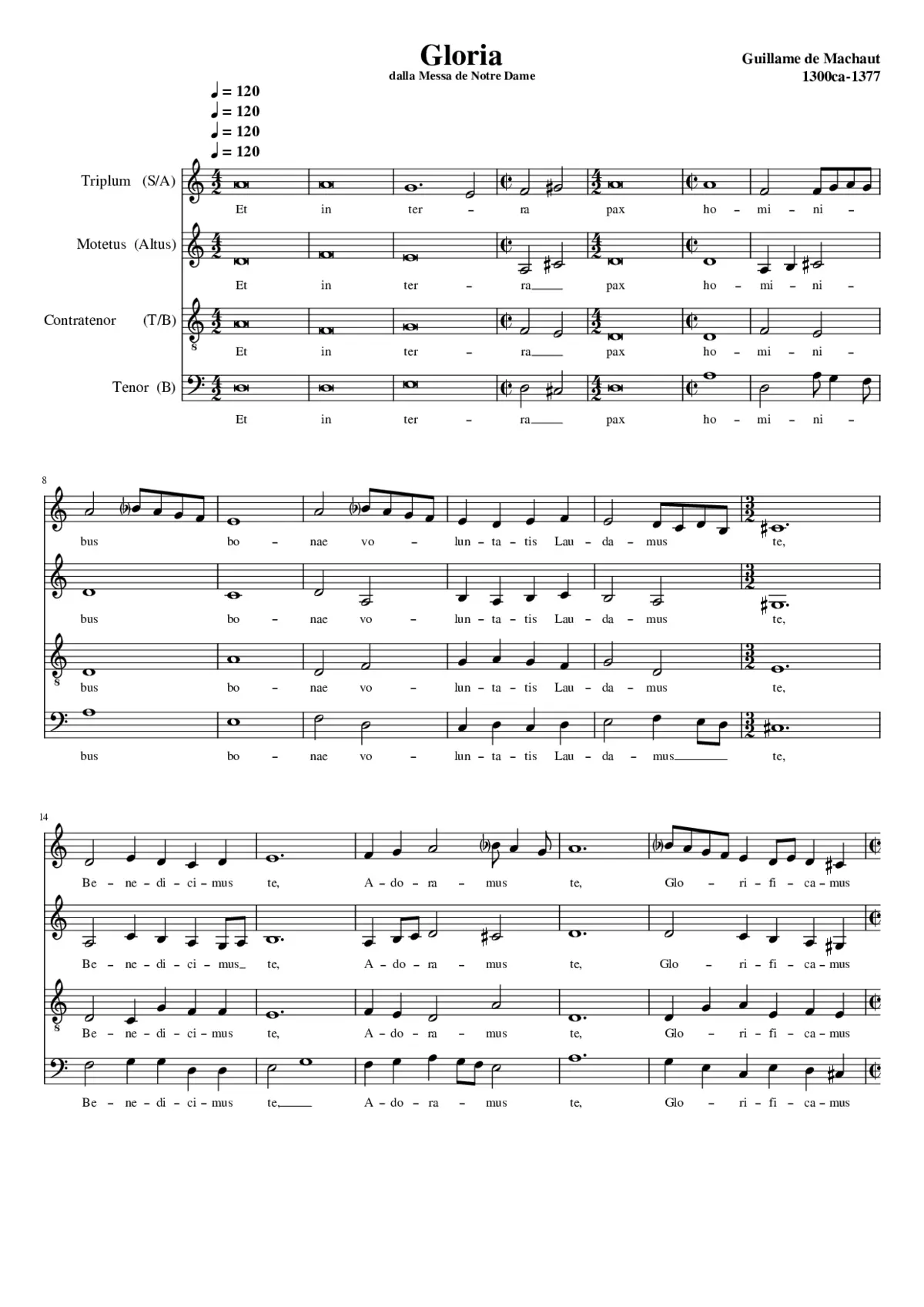 Messe de Nostre Dame - Page 1