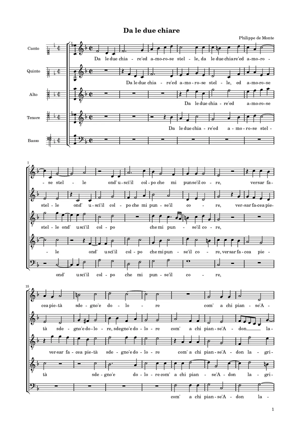 Da le due chiare - Page 1