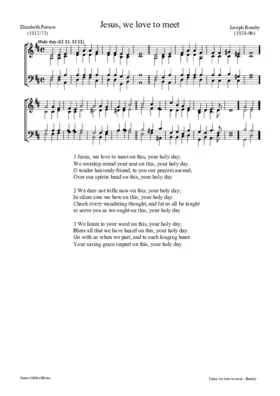 Jesus, we love to meet