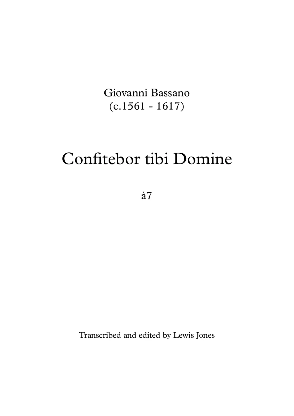 Confitebor tibi Domine a 7 - Page 1