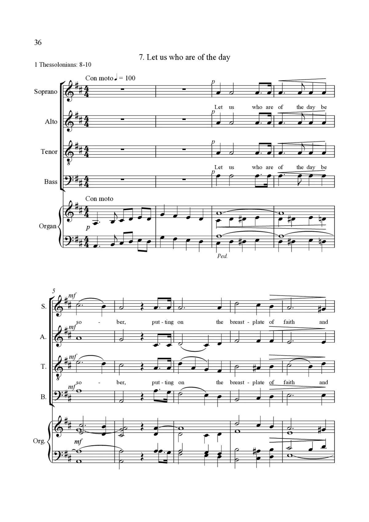 Let us who are of the day (No. 7 from 'Midnight Service') - Page 1