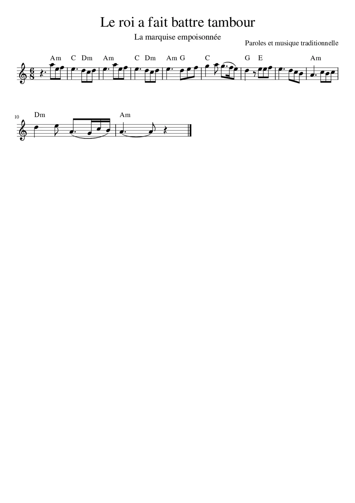 Le roi a fait battre tambour - Page 1