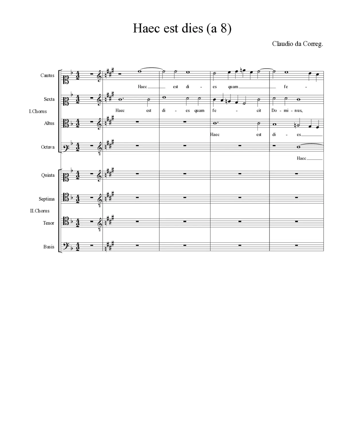 Haec est dies a 8 - Page 1