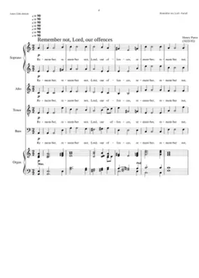 Remember not Lord our offences (Z.50)