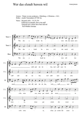 Wer das elendt bawen wil