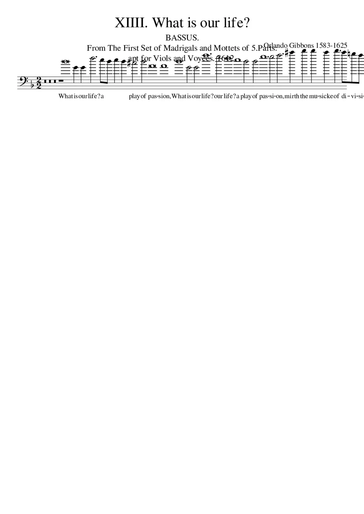 XIIII. What is our life? - Page 1