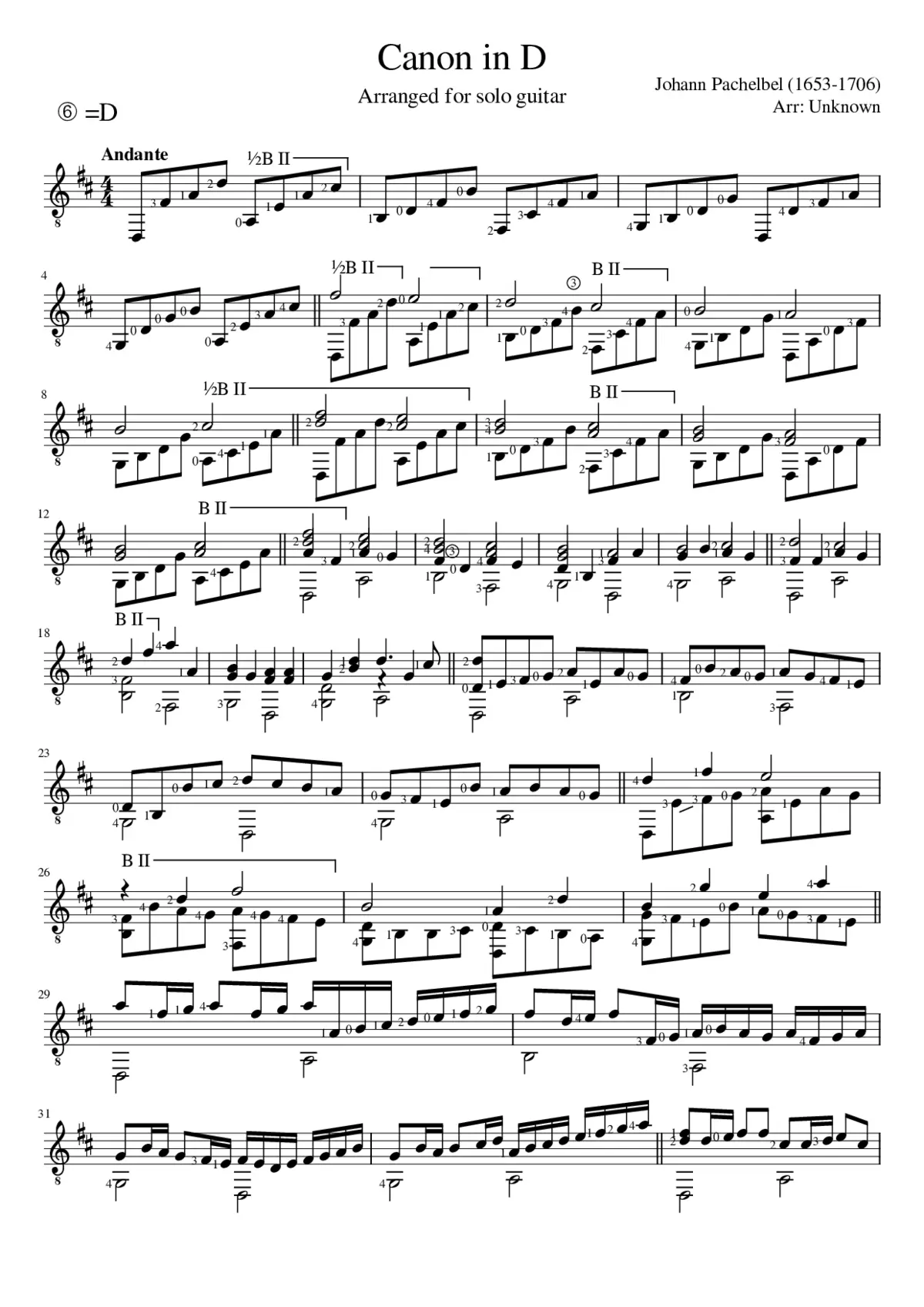 Canon and Gigue in D major P.37 - Page 1
