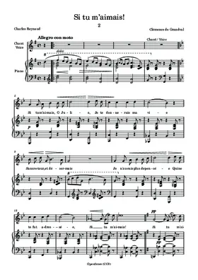 Si tu m’aimais!