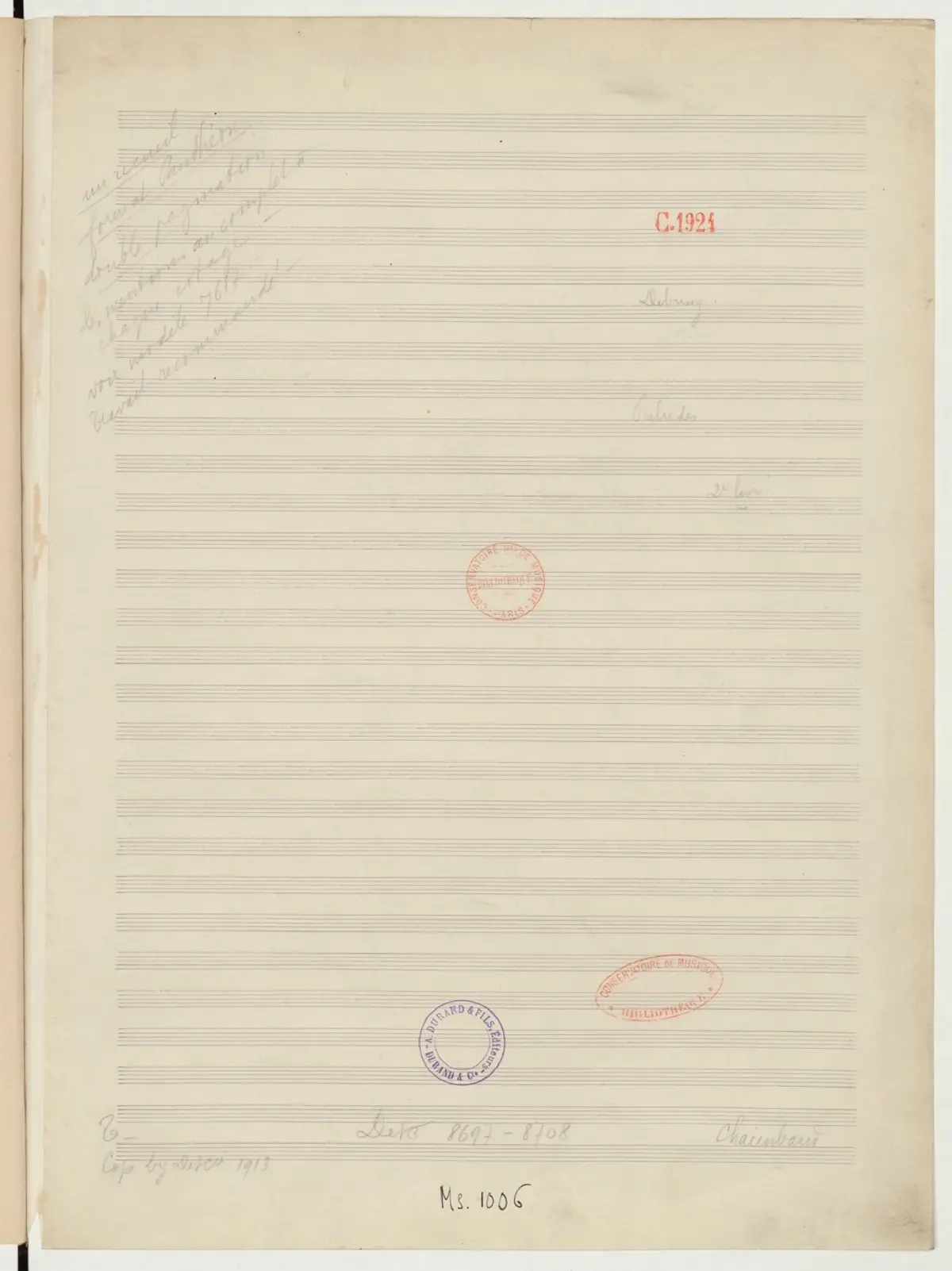 Preludes (Deuxième livre) - Page 1