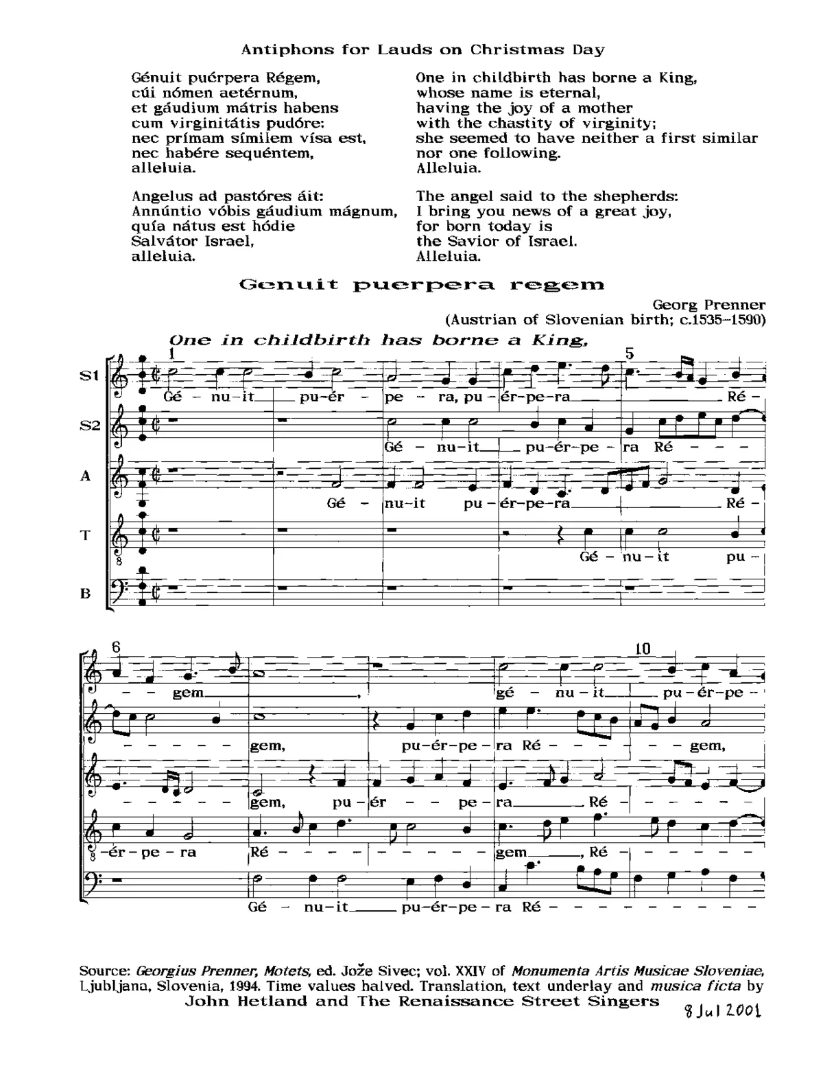 Genuit puerpera regem - Page 1