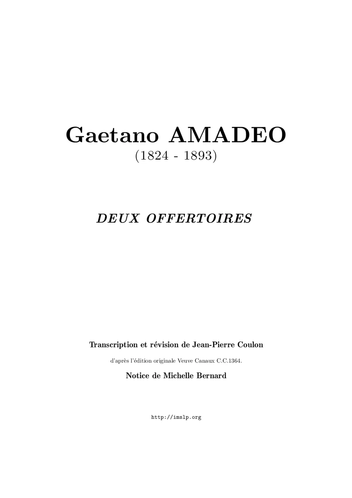 2 Offertoires - Page 1
