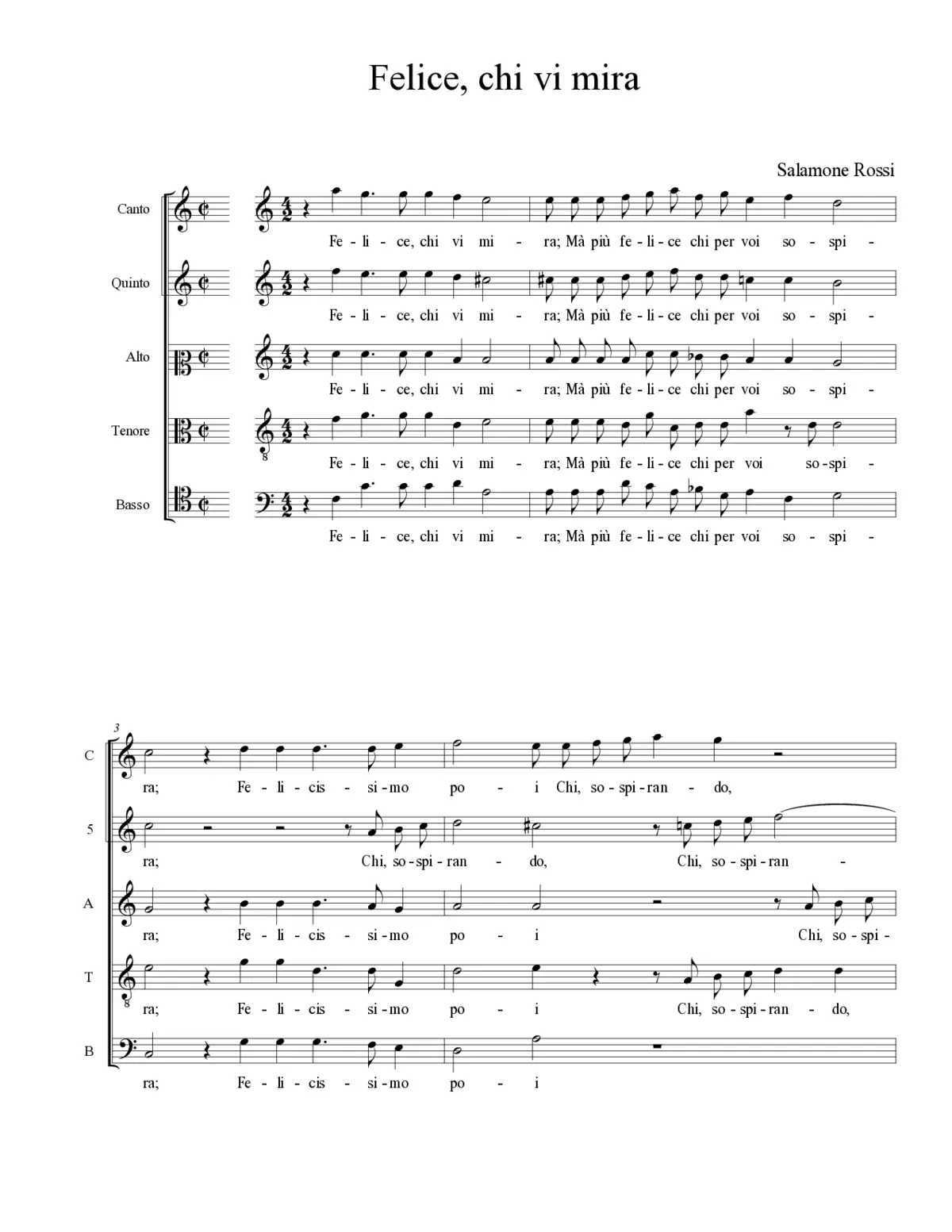Felice, chi vi mira - Page 1