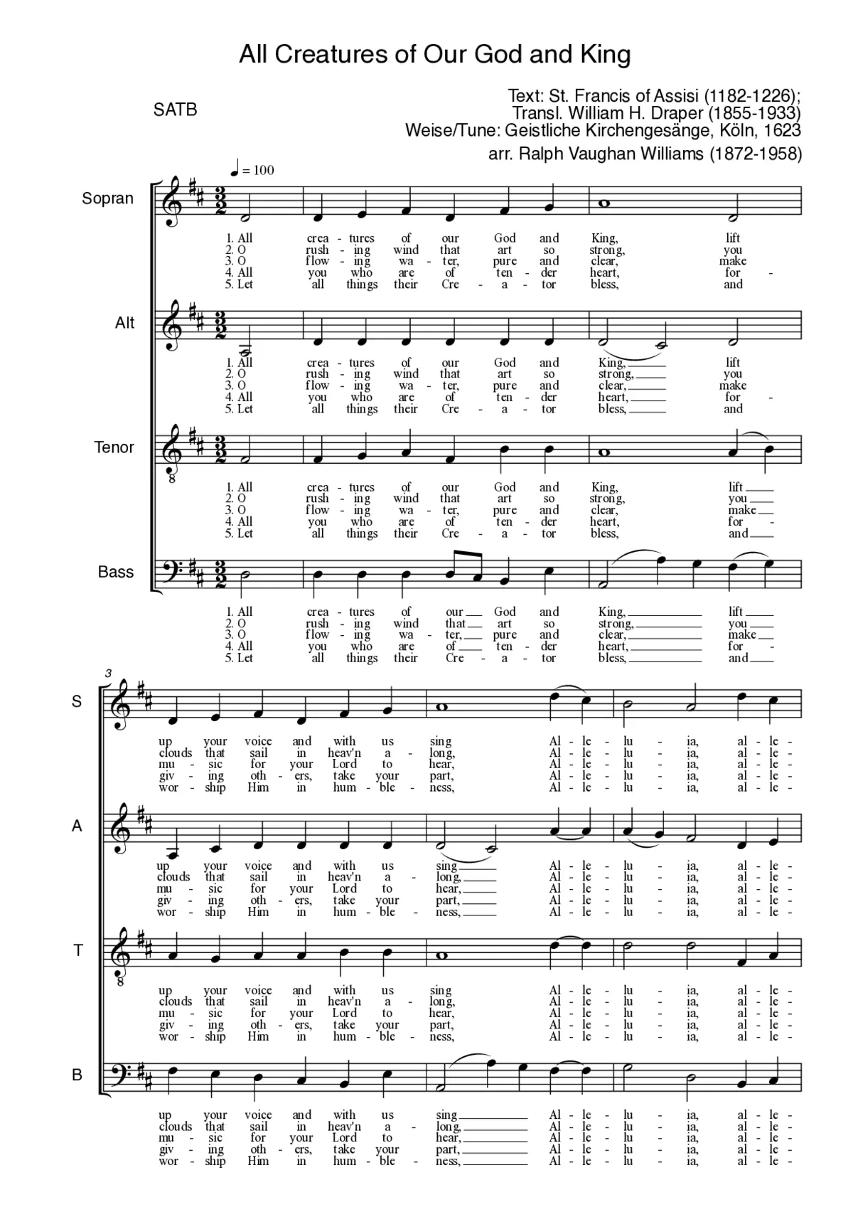 All creatures of our God and King - Page 1