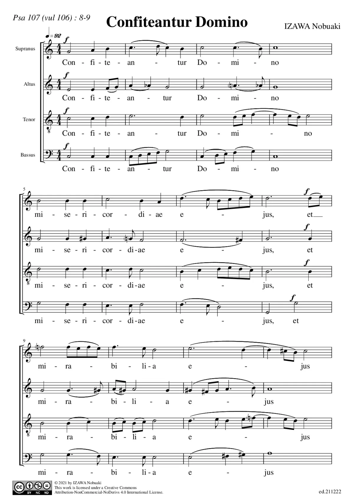 Confiteantur Domino - Page 1