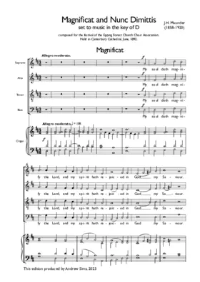 Magnificat and Nunc Dimittis in D