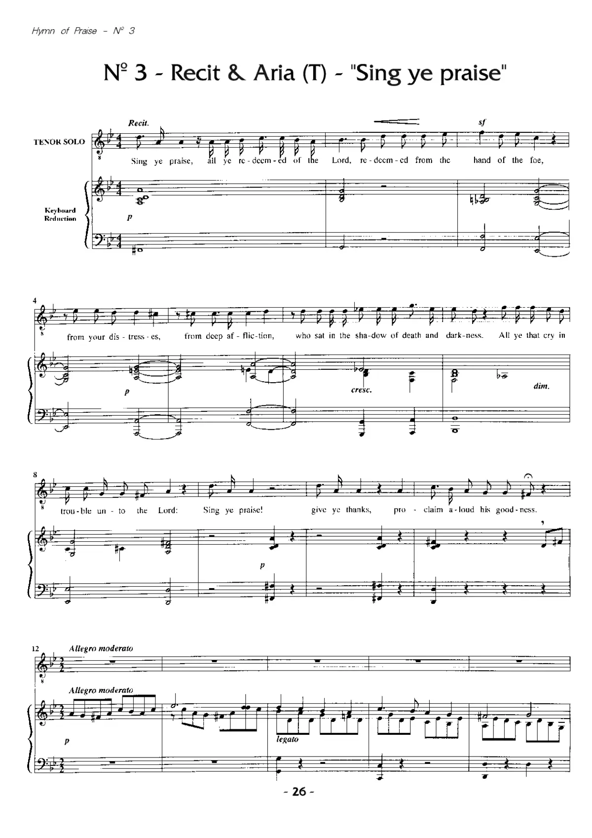 Hymn of Praise: No. 3 - Sing ye praise - Page 1