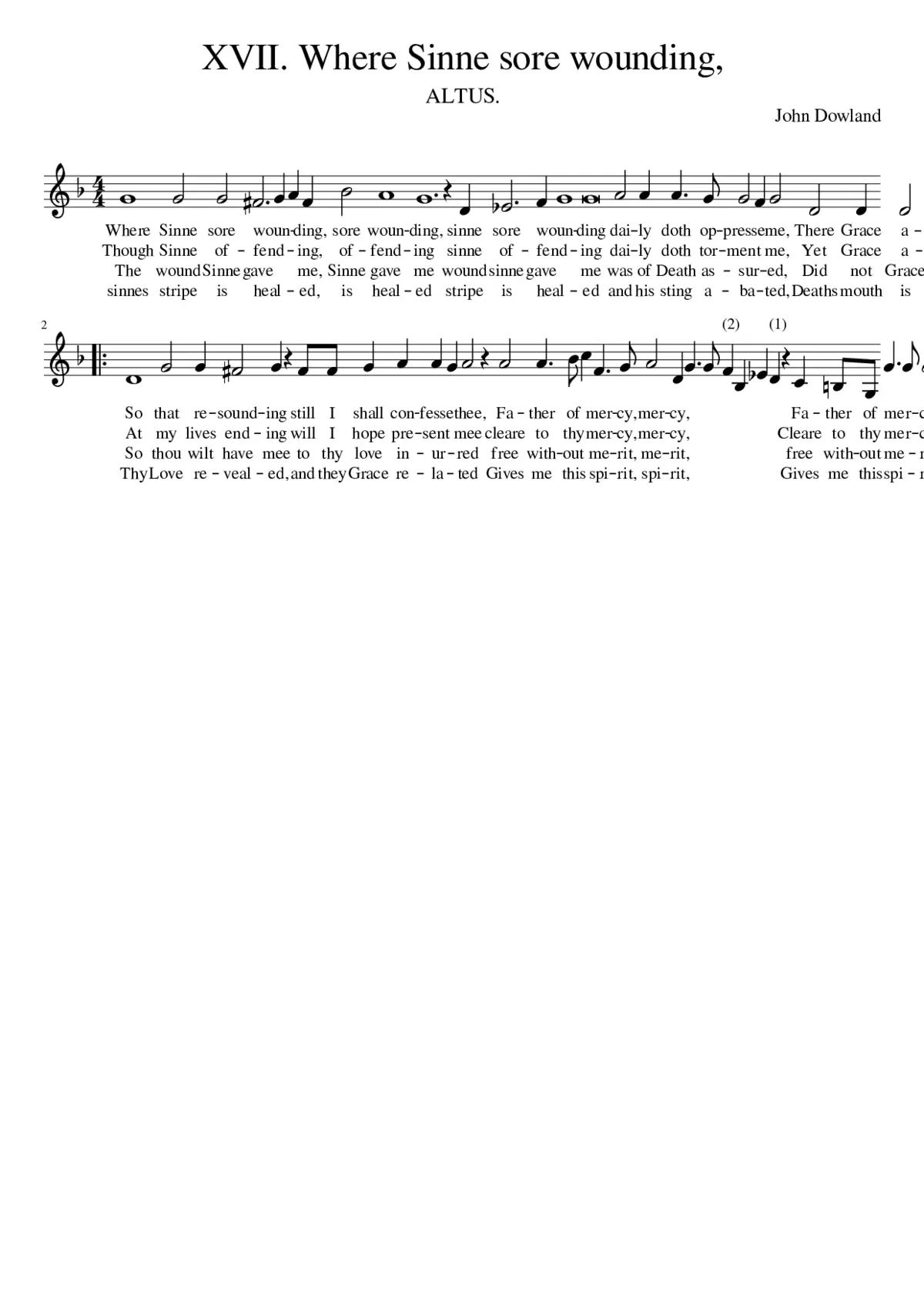 XVII. Where Sinne sore wounding - Page 1