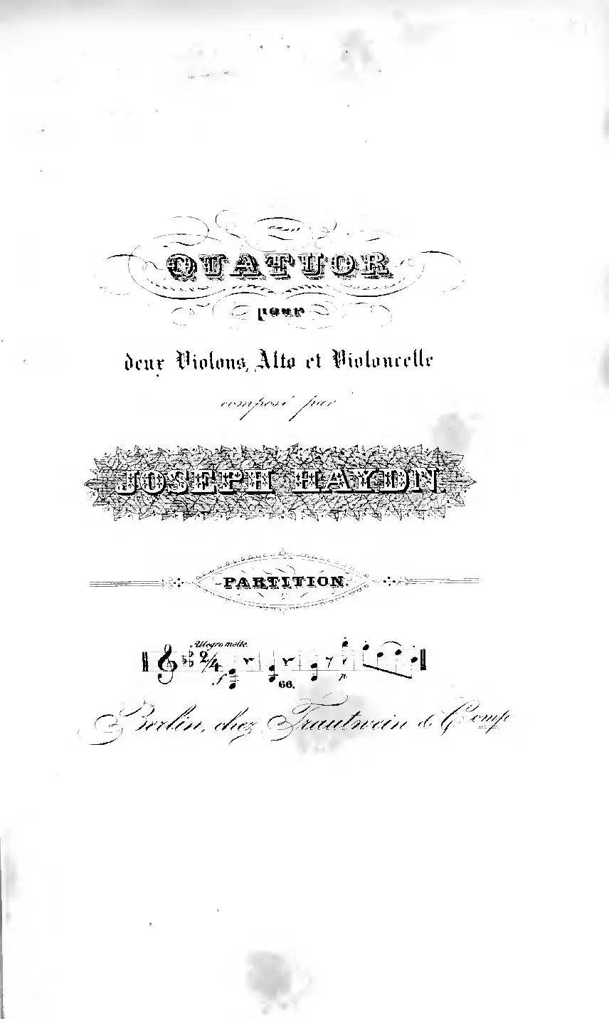 String Quartet in E-flat major - Page 1