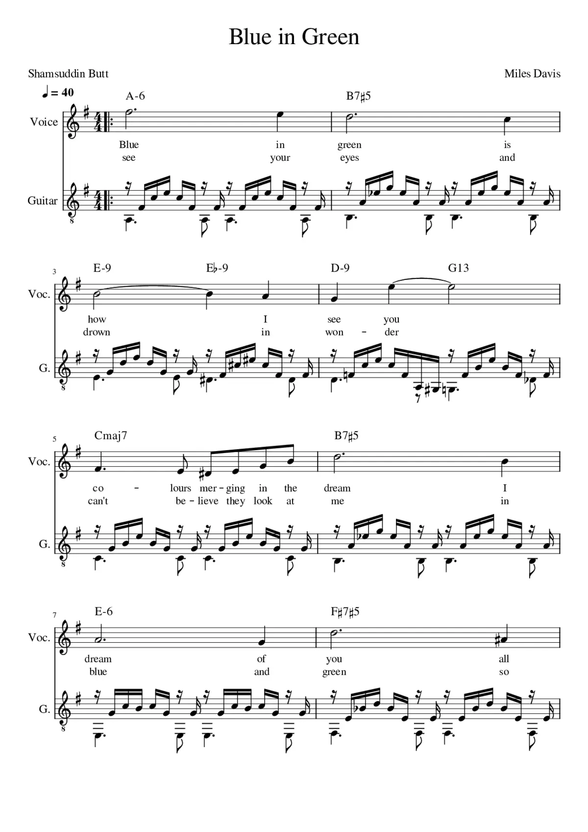 Blue in Green - Page 1