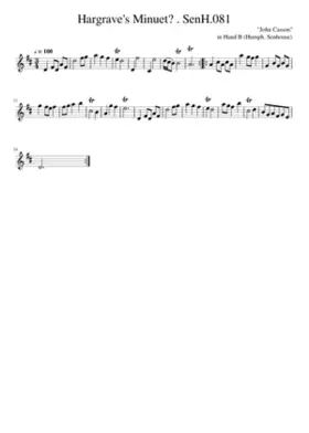 Hargrave's Minuet? . SenH.081