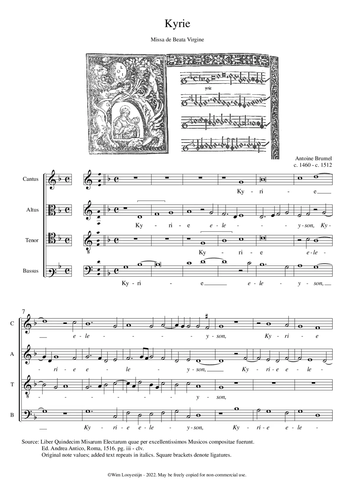 Missa de Beata Virgine - Page 1