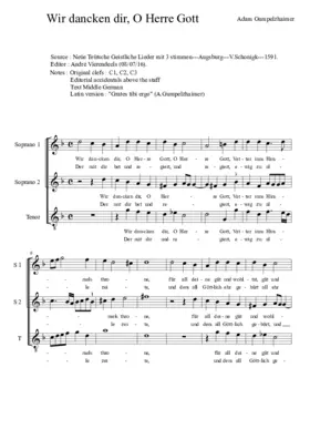 Wir dancken dir, o Herre Gott
