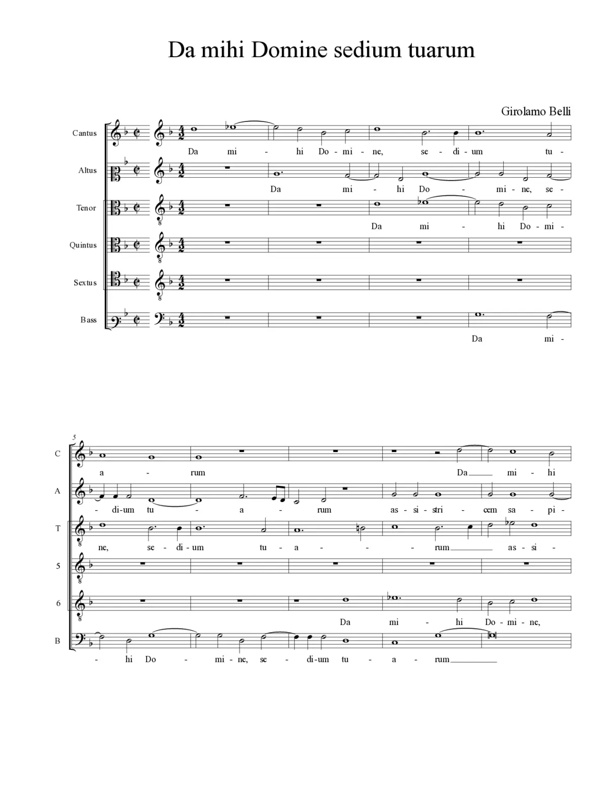 Da mihi Domine sedium tuarum - Page 1