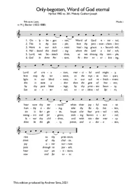 Only-begotten, Word of God eternal