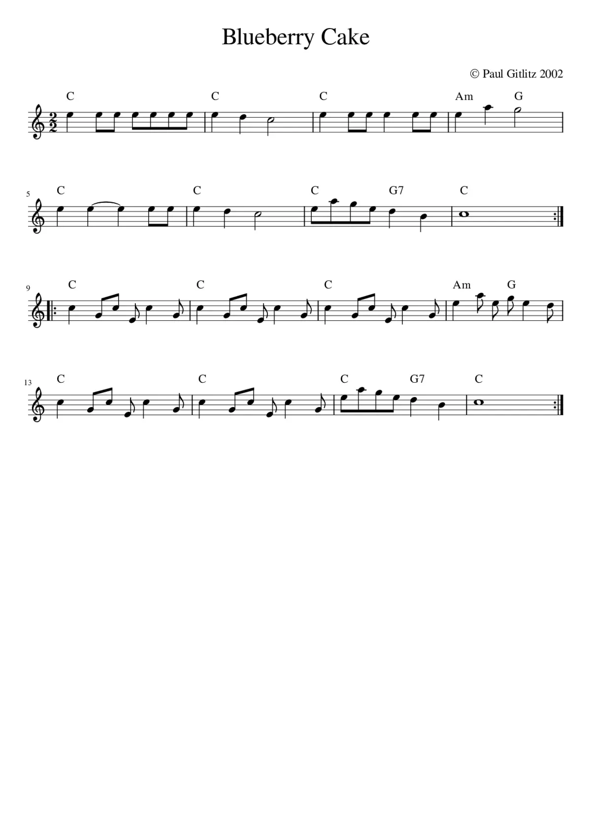 Blueberry Cake - Page 1