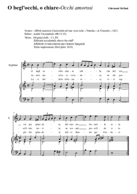 O begl'occhi - Occhi amorosi