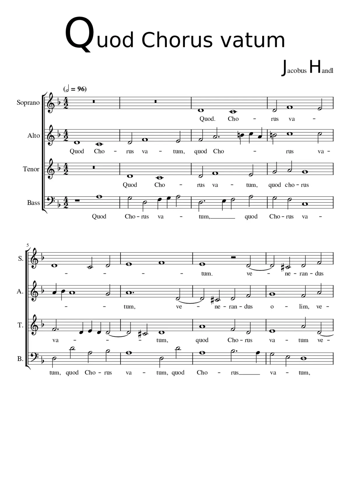 Quod Chorus vatum - Page 1