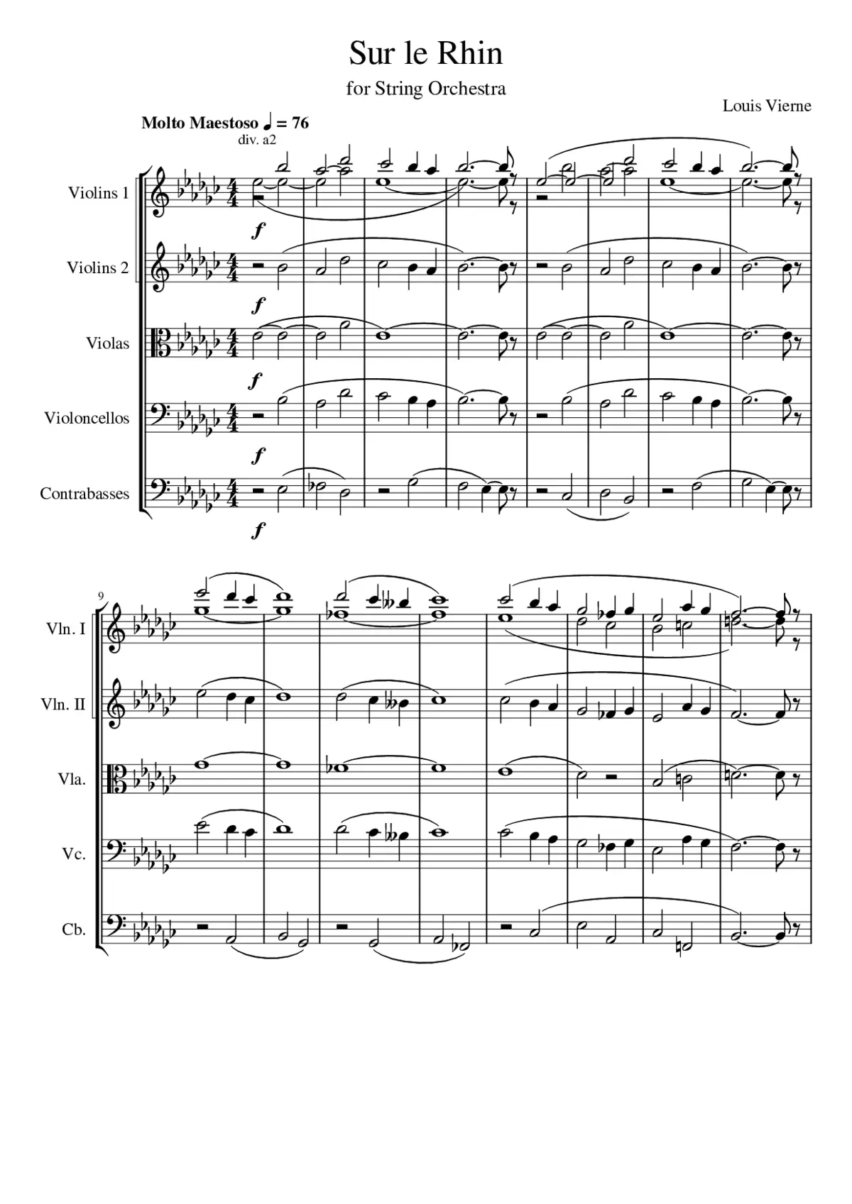 24 Pieces de Fantaisie Suite No.3 Op. 54 5. 'Sur le Rhin' - Page 1