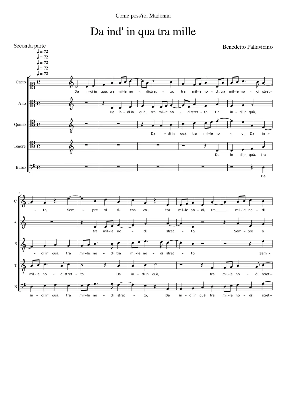 Da ind' in qua tra mille - Page 1