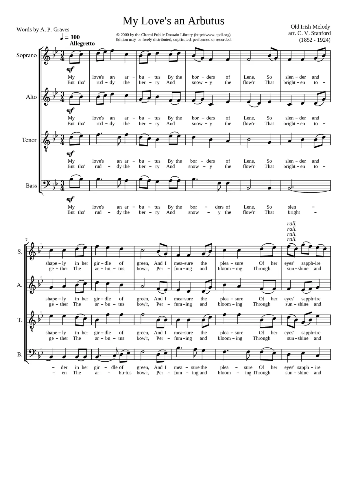 My Love's an Arbutus - Page 1