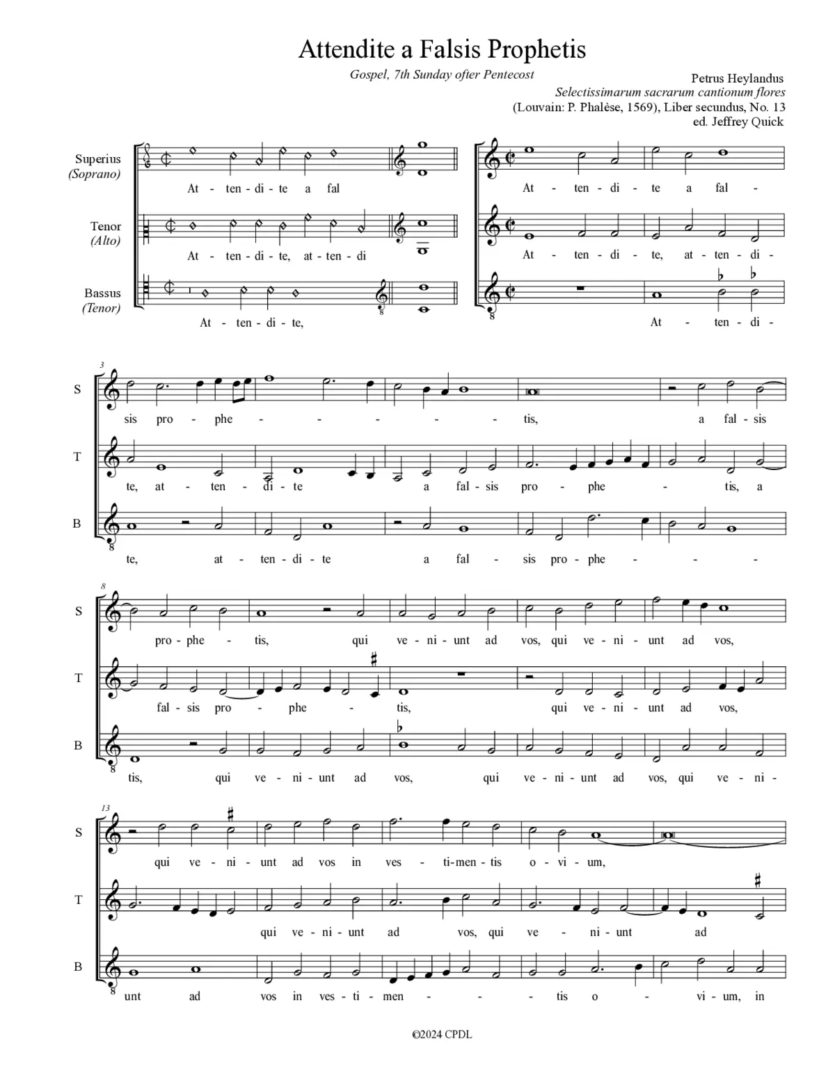 Attendite a falsis prophetis - Page 1