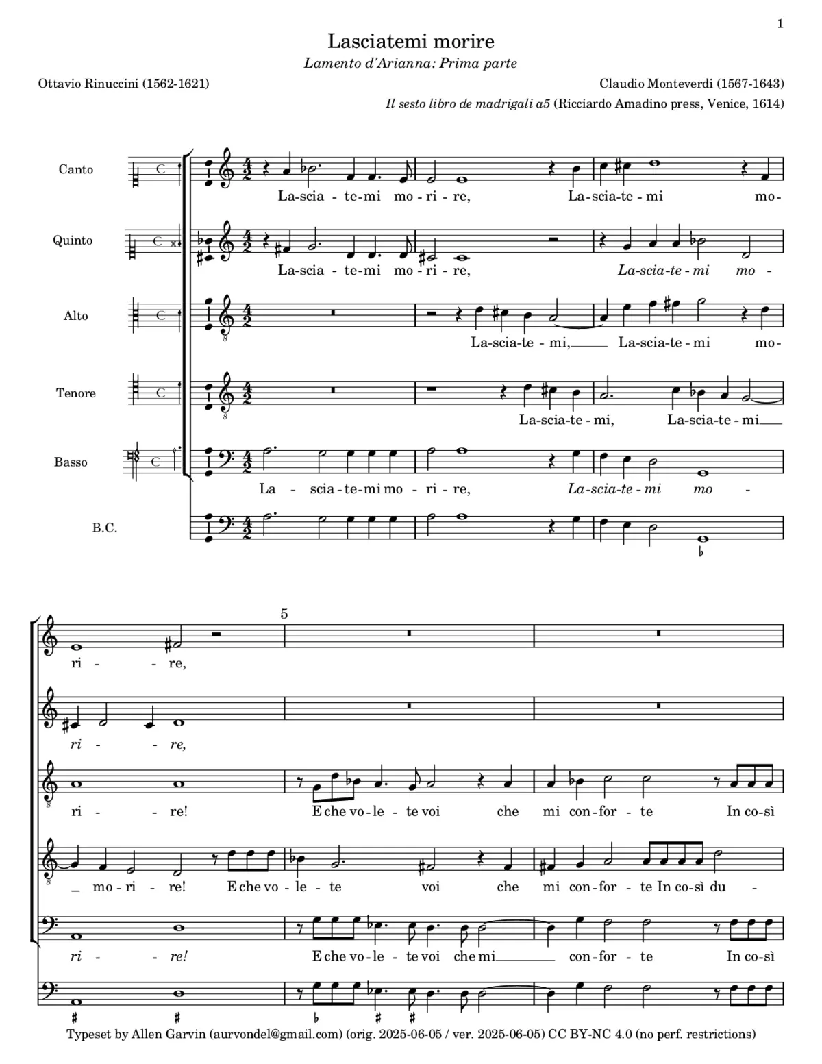 Lasciatemi morire - Page 1