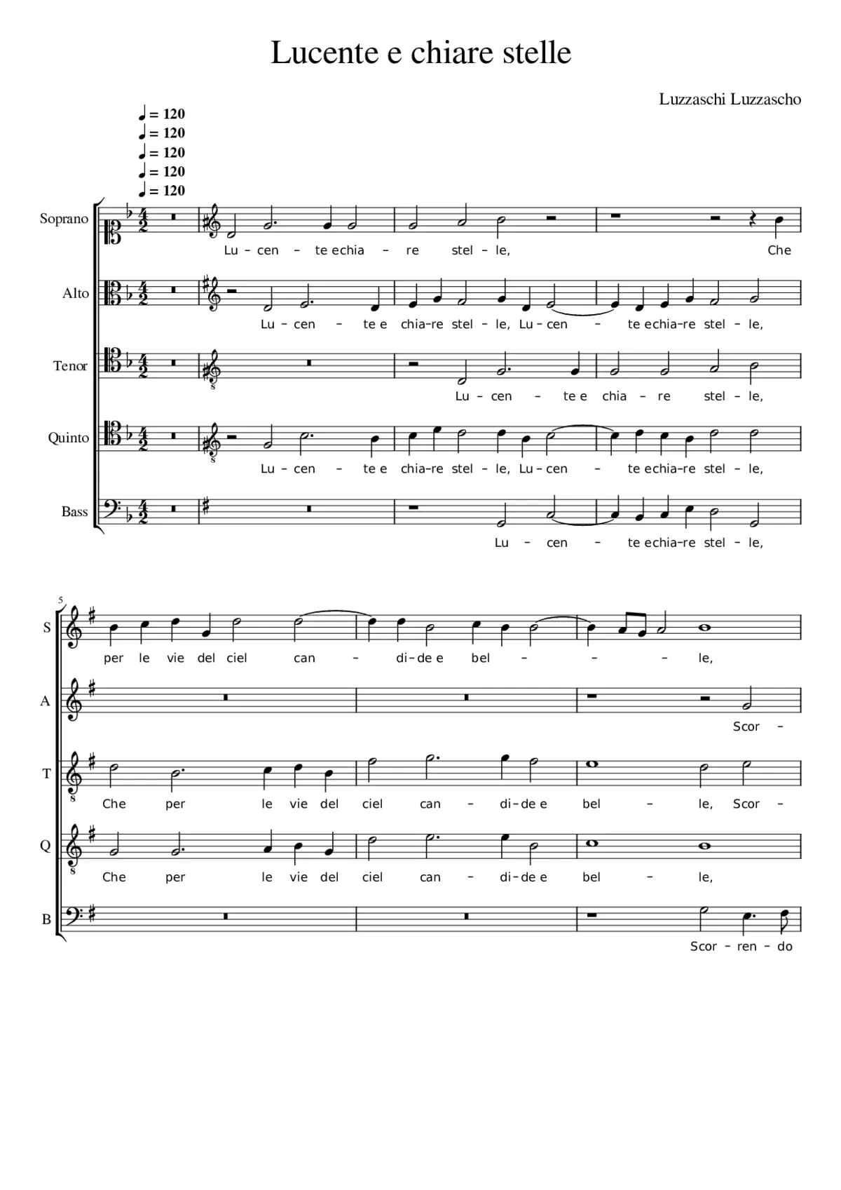 Lucente e chiare stelle - Page 1