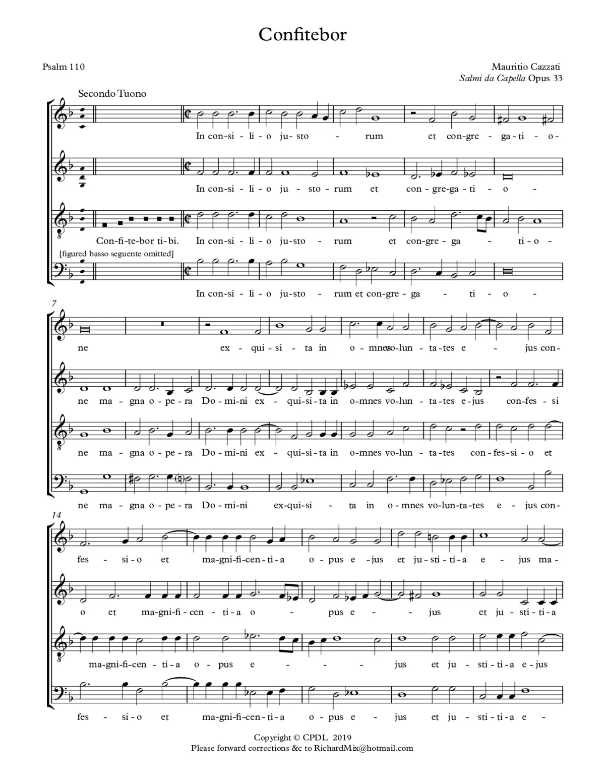 Confitebor Op. 33 - Page 1