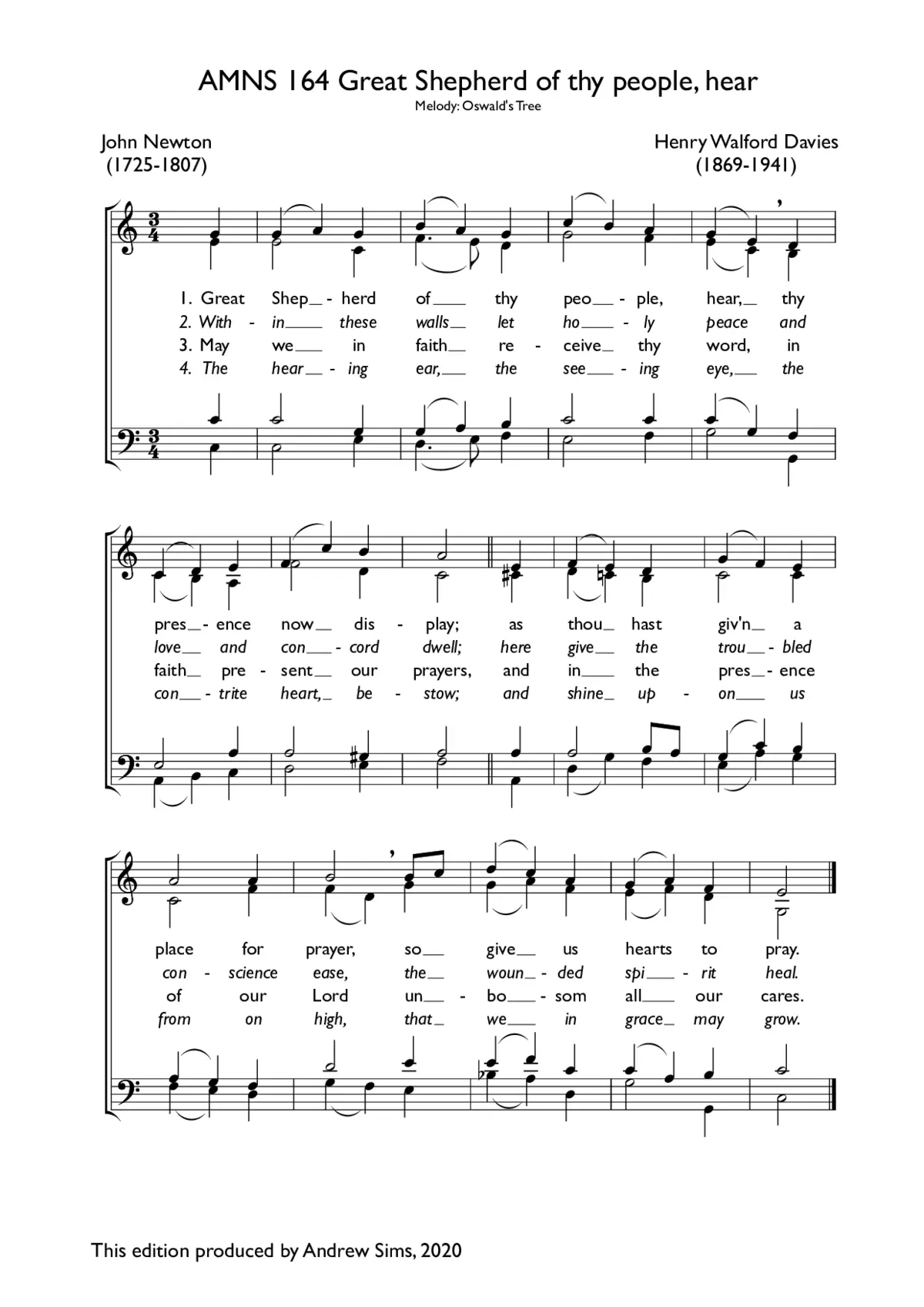 Great Shepherd of thy people, hear - Page 1